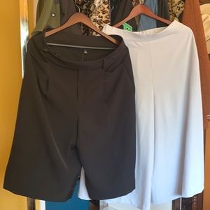 Two culotte shorts large &14 both fit large size